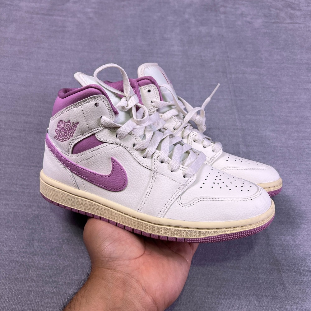 Jordan Air Jordan 1 Mid Sail Pink Coconut Milk Sneakers Womens 7 BQ6472-162